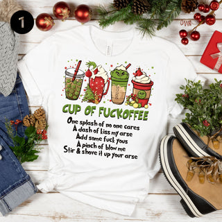Grinch Fuckoffee DTF Transfers- 4 Designs