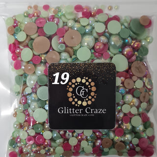 Pearl Packs-50 gram mixed size flat back pearls-50 color mixes to choose from