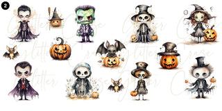 Halloween UV DTF Sheets 10x5 inches 4 styles