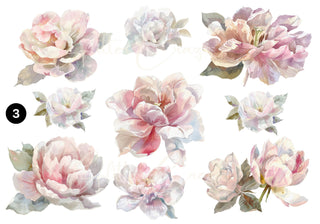 Watercolor floral decal sheets 11 Designs