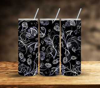 Floral UV DTF Tumbler Wraps with transparent background- 20oz- 9 Designs