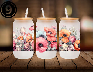 All the flowers UV DTF wraps- 14 Designs- These will also fit 20oz skinny tumblers