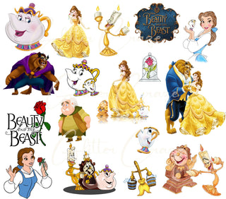 Beauty and the Beast UV DTF Decal sheet