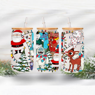 Rudolph the red nose reindeer Libbey 160z wrap
