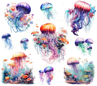 Jelly Fish UV DTF Decal sheet