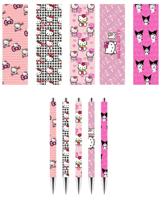 Hello Kitty UV DTF Stainless Pen Wraps- 2 sets available