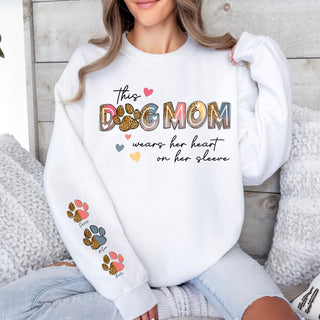 This Dog Mom wears her heart on her sleeve DTF Transfers