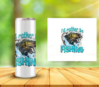 I'd rather be fishing uv dtf decals- 3 sizes