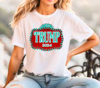 Turquoise Trump 2024 DTF Transfers