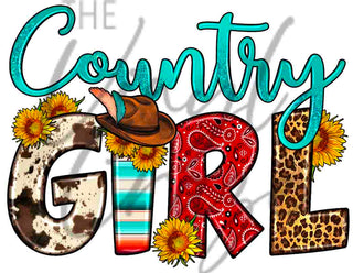 Western Country Girl UV DTF Decal