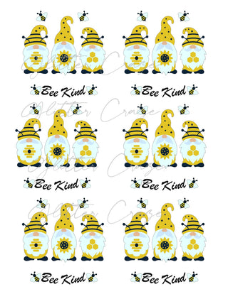 Bee Kind Gnome PNG Download