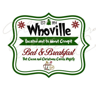 Whoville Bed & Breakfast uv dtf Decal