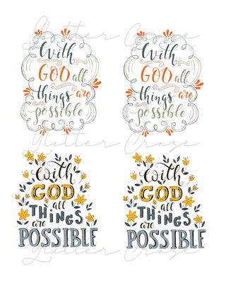 With God all things are possible PNG Download