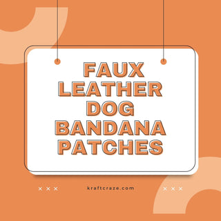 Faux Leather Dog Bandana Patches