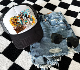 turquoise Junkie DTF hat Transfers