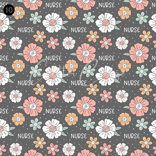 Nurse Life Boho Vinyl collection- 12x12 sheets- 12 print options