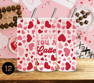 Valentine Tumbler wraps- 17 Designs- 2 Sizes