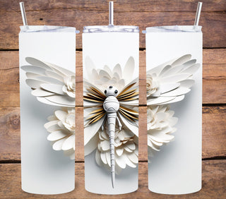 3D Dragonflies vinyl tumbler wraps- 8 Designs