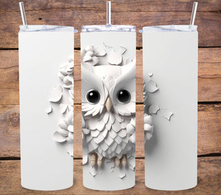 3D Owl Tumbler wraps- 8 Designs