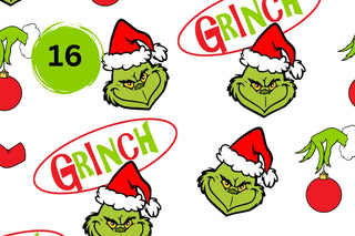 Grinchmas Vinyl collection- 18 Prints 12 x12 adhesive vinyl sheets