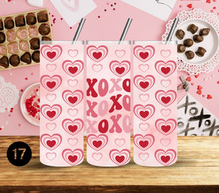 Valentine Tumbler wraps- 17 Designs- 2 Sizes