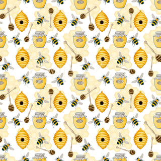 Bee Happy collection- 25 Prints 12 x12 adhesive vinyl sheets