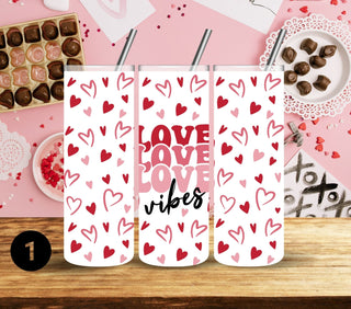 Valentine Tumbler wraps- 17 Designs- 2 Sizes