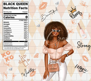 Black Queen Tumbler wrap Download- Set of 4