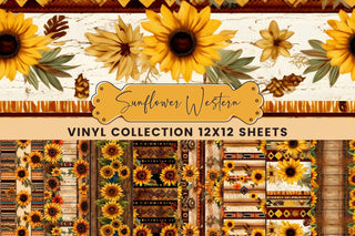 Sunflower Western Vinyl Collection- 8 Prints