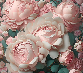 3D Flowers and Roses Vinyl Tumbler wraps- 14 Designs
