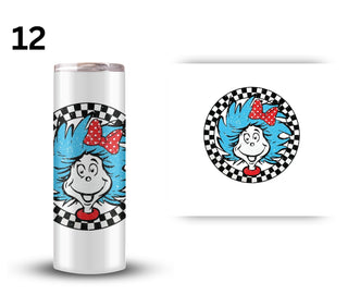 Seuss UV DTF Decals- 12 designs 4 Sizes