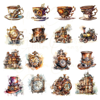 Steampunk Volume 1 vinyl 12x12 sheets- 35 Designs