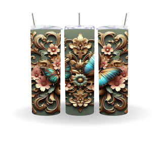 3d Vintage Butterfly wraps- 4 Designs