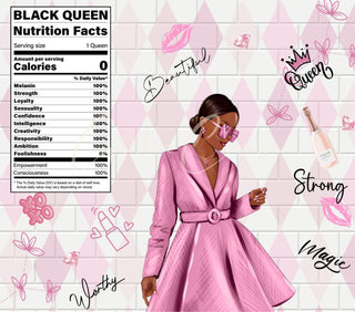 Black Queen Tumbler wrap Download- Set of 4