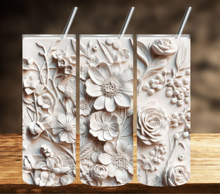 3D Floral Vinyl Tumbler Wraps- 10 Designs