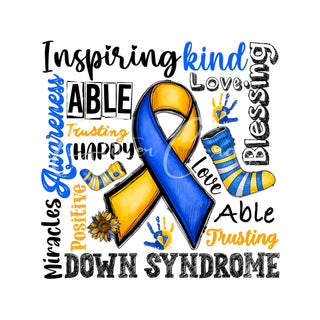 Down syndrome awareness DTF- 8 Designs