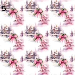 Rustic Pink Christmas 12x12 Vinyl Sheets- 21 Prints