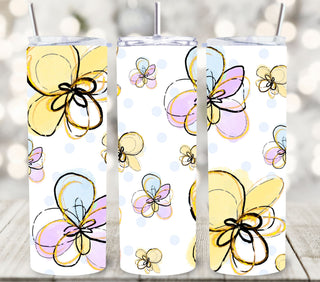 Hand Drawn Floral Wraps and 12x12 sheets- 5 Designs