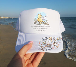 Pooh DTF hat transfers and patches