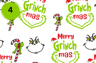 Grinchmas Vinyl collection- 18 Prints 12 x12 adhesive vinyl sheets