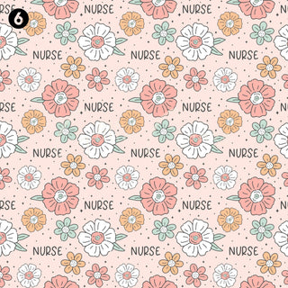 Nurse Life Boho Vinyl collection- 12x12 sheets- 12 print options