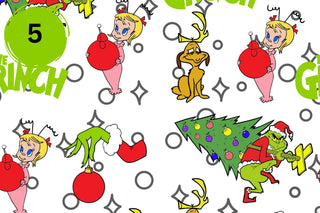 Grinchmas Vinyl collection- 18 Prints 12 x12 adhesive vinyl sheets