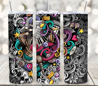 Music Note Tumbler wraps- 11 Designs