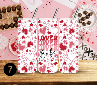 Valentine Tumbler wraps- 17 Designs- 2 Sizes