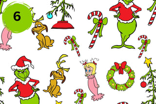 Grinchmas Vinyl collection- 18 Prints 12 x12 adhesive vinyl sheets