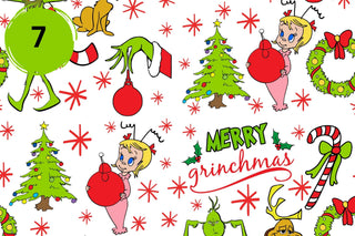 Grinchmas Vinyl collection- 18 Prints 12 x12 adhesive vinyl sheets