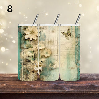 Vintage Teal Floral Wraps - 13 Designs