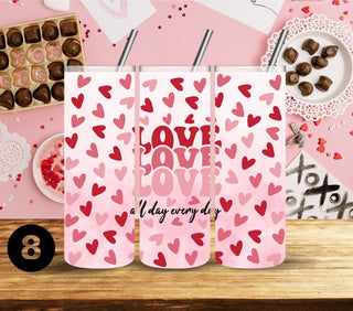 Valentine Tumbler wraps- 17 Designs- 2 Sizes