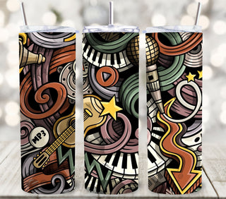 Music Note Tumbler wraps- 11 Designs