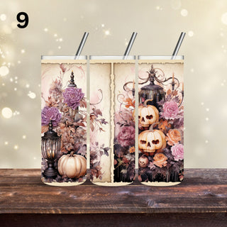 Victorian Skulls Vinyl Tumbler wraps- 20 Designs